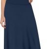 Saonta  A-Line Midi Skirts for Women- High Waist Knee Length Casual Flared Flowy Skirt Made in USA