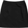 Saonta  Women's Split Hem Zipper Side Bodycon Mini Skirt