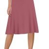 Saonta  A-Line Midi Skirts for Women- High Waist Knee Length Casual Flared Flowy Skirt Made in USA