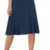 Saonta  A-Line Midi Skirts for Women- High Waist Knee Length Casual Flared Flowy Skirt Made in USA