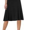 Saonta  A-Line Midi Skirts for Women- High Waist Knee Length Casual Flared Flowy Skirt Made in USA