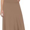 Saonta  A-Line Midi Skirts for Women- High Waist Knee Length Casual Flared Flowy Skirt Made in USA