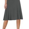 Saonta  A-Line Midi Skirts for Women- High Waist Knee Length Casual Flared Flowy Skirt Made in USA