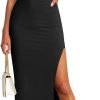 Saonta  Women's Sleeveless Bodycon Maxi Dress 2024 Mock Neck Ruched Side Slit Long Tank Dress
