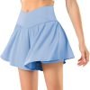 Womens Tennis Skirt with Pockets Crossover High Waisted Athletic Shorts Golf Skorts Flowy Running Workout Shorts