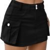 Low Waist Saonta  Skirt Women Button Mini Saonta  Denim Skirt with Pocket Mini Skirt