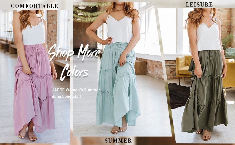 Summer Maxi Skirts With Pockets