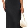 Saonta  Women's V Neck Ribbed Knit Maxi Dress Button Short Sleeve Slim Fit Bodycon Sweater Dress