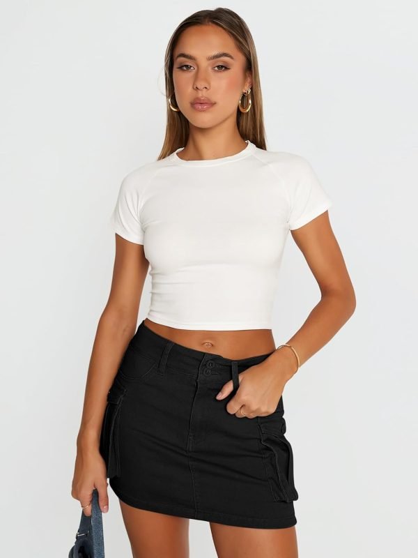 Saonta  Women Saonta  Mini Skirt Denim Jean Dress with Pocket