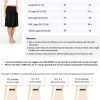 Saonta  Skirts for Women Regular and Plus Size Skirt with Pockets Below The Knee Length Ruched Flowy Midi Skirt