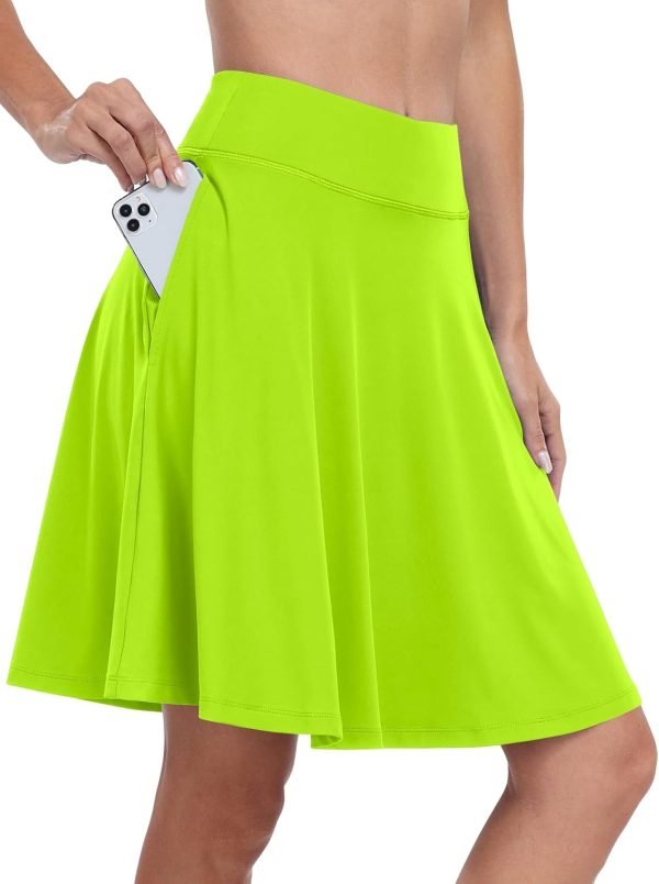 Saonta  Knee Length Skorts Skirts for Women 2024 Summer High Waisted Golf Tennis Skirt Casual Travel Built-in Shorts Clothes