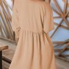 Saonta  Womens Summer Tunic Dress Casual Loose Short Sleeve Crew Neck Flowy Swing Mini Shift Dresses