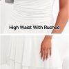 Saonta  Women's 2024 Summer Strapless Tube Dress Sexy Off Shoulder Ruffle Tiered Flowy Mini Dresses