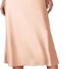 Saonta  Womens 2024 Summer High Waisted Ruffle A Line Silk Skirts