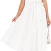 Saonta Womens Summer Short Sleeve Midi Dresses Spring Casual Crew Neck Knit Belted Pleated A Line Flowy Wedding Guest Dress