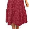 Saonta  Women's Boho Leopard Print Skirt Pleated A-Line Swing Midi Skirts