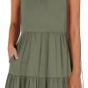 Saonta  Womens Summer Casual Tank Dress Sleeveless V Neck T Shirt Sundress Flowy Tiered Swing Mini Beach Vacation Dresses