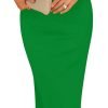Saonta Women's Summer Strapless Bodycon Midi Dress 2024 Off Shoulder Strapless Side Slit Tube Long Club Party Dresses