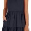 Saonta  Womens Summer Casual Tank Dress Sleeveless V Neck T Shirt Sundress Flowy Tiered Swing Mini Beach Vacation Dresses