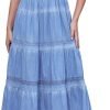 Saonta  Women's Maxi Dress Sleeveless Denim Long Summer A-line Casual Blue Cotton Boho Flowy Sundresses for Women