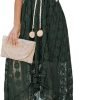 Saonta  Women's Maxi Dress Lace Dresses Boho Tassel V-Neck Flare Ruffle Adjustable Straps Beach Summer Long Dress