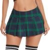 Saonta  Mini Pleated Skirts for Women Mini Plaid Skirt XS-XXL