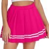 Saonta  Womens Pleated Skirt School Uniform Skirt Mini Skirt Pleated Cheer Skirt