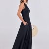 Saonta  Women Summer Casual Sleeveless Maxi Sundress Button Fit & Flare A-Line Flowy Long Dresses 2024 Beach Outfits