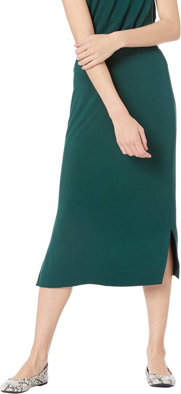 Saonta  Women's Pull-On Knit Midi Skirt (Available in Plus Size)