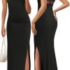 Saonta  Women's Strapless Sleeveless Bodycon Dress Backless Rib Knit Cocktail Party Tube Dresses