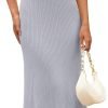 Saonta  Women's V Neck Ribbed Knit Maxi Dress Button Short Sleeve Slim Fit Bodycon Sweater Dress
