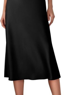 61fZPVuzZxL._AC_SL1500 Saonta Womens 2024 Summer High Waisted Ruffle A Line Silk Skirts