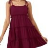 Women's Summer Mini Dress Sleeveless Boho Spaghetti Strap Dresses Casual Flowy A Line Cami Dress S-XXL