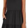 Saonta  Womens Summer Casual Tank Dress Sleeveless V Neck T Shirt Sundress Flowy Tiered Swing Mini Beach Vacation Dresses