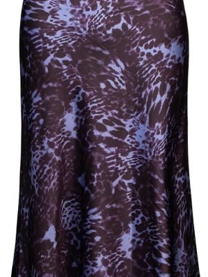 61iGdlnkbRL._AC_SL1184 Womens Leopard Print Skirt Midi Long Length Silk Satin High Waist Elastic Skirts