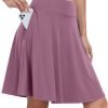 Saonta  Knee Length Skorts Skirts for Women 2024 Summer High Waisted Golf Tennis Skirt Casual Travel Built-in Shorts Clothes