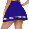 Saonta  Womens Pleated Skirt School Uniform Skirt Mini Skirt Pleated Cheer Skirt