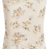 Saonta  Women's Floral Print High Waist Bodycon Ruffle Hem Fishtail Long Skirt