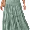 61yIPcdtnFL._AC_SL1500 Saonta Women's 2024 Summer Elastic High Waist Boho Maxi Skirt Casual Drawstring A Line Flowy Long Skirts