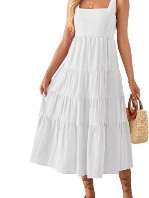 61zVgY3-hlL._AC_SL1500 Saonta Women's 2024 Summer Sleeveless Dress Casual Backless Loose Flowy Tiered Sundress Beach Cover up Tank Dresses