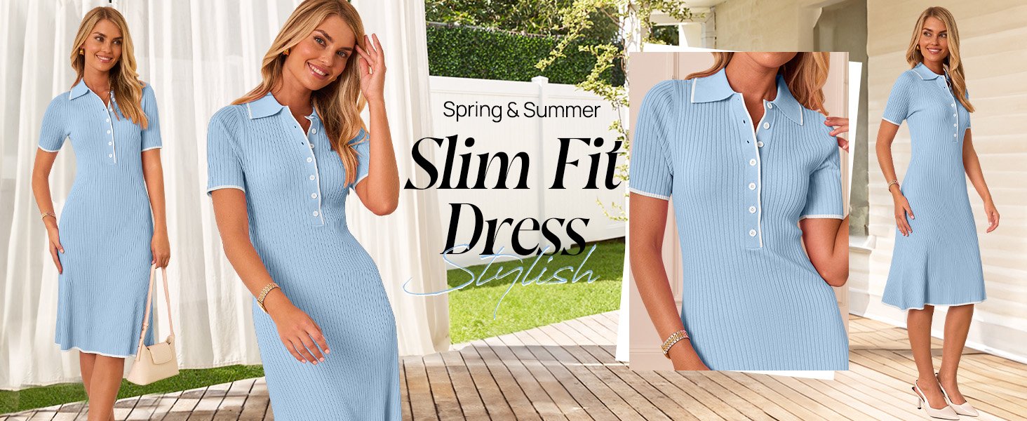 Saonta Women's Elegant Bodycon Sweater Dresses