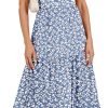 Saonta  Women's Summer Casual Long Maxi Beach Vacation Dresses Sleeveless Square Neck Flowy Tiered Sun Dress with Pockets