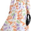 Saonta  Women's 2024 Fall Boho Maxi Dress Casual Long Sleeve V Neck Printed Beach Long Flowy Dresses