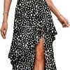 Saonta  Women's Summer 2024 Maxi Dress Spaghetti Strap Spring Casual Boho Split Beach Long Flowy Dresses Trendy