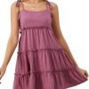 Women's Summer Mini Dress Sleeveless Boho Spaghetti Strap Dresses Casual Flowy A Line Cami Dress S-XXL