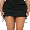 Womens Saonta  Skirt Y2k High Waisted Pencil Mini Skirts for Women Sexy Trendy Short Side Drawstring Ruched Bodycon Cute Skirts