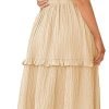 Saonta  Women's Long Summer Skirt 2024 Elegant High Waist Cocktail Party Wedding Guest Dress Flared A-Line Midi Skirts