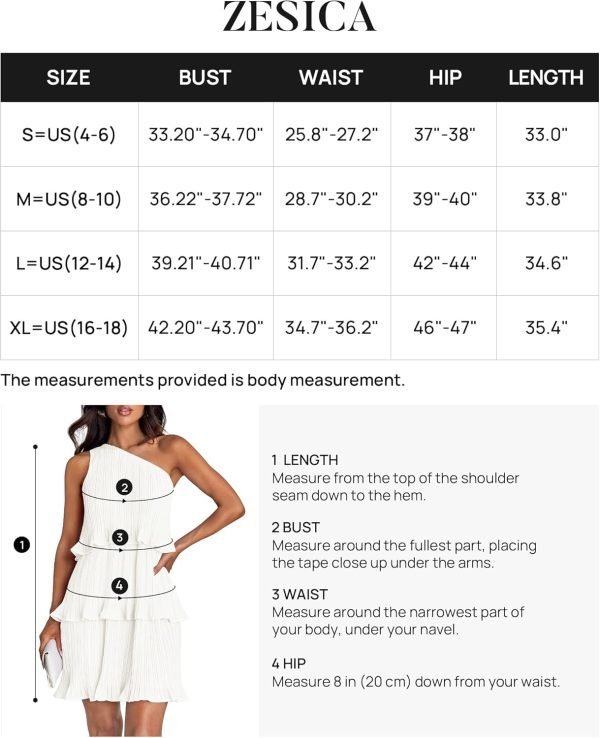 Saonta Women's 2024 Summer Sleeveless Mini Dress Boho One Shoulder Ruffle Tiered Layered Chiffon Flowy A Line Dresses