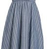 Saonta  Women's Striped Linen Midi Dress Elegant Square Neck Ruffle Cap Sleeves Maternity Dress 2024 Summer Beach Dress