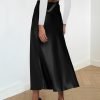 Saonta  2024 Women Long Satin Summer Spring Skirt Silk Elegant High Waist Cocktail Party Wedding Flared A-Line Midi Skirts